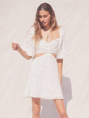 Brunchcore Mini Dress - Ivory